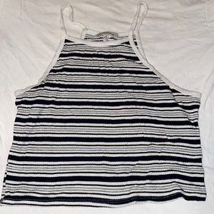 Striped lightweight ribbed tank top